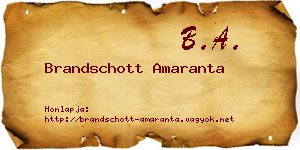 Brandschott Amaranta névjegykártya